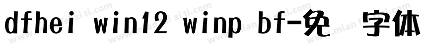 dfhei win12 winp bf字体转换